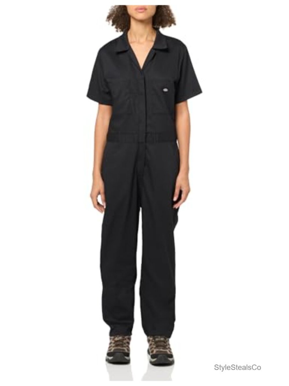 Women's Short Sleeve FLEX Coveralls Workwear Jumpsuit with Pockets, Lightweight